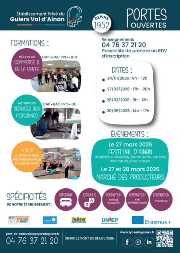porte ouverte 2026 guiers val d'ainan