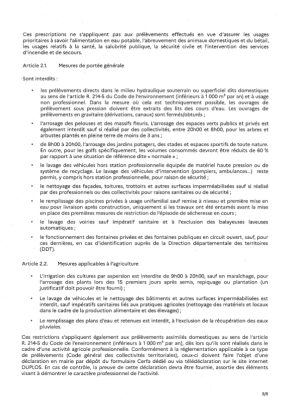 arrete secheresse 2