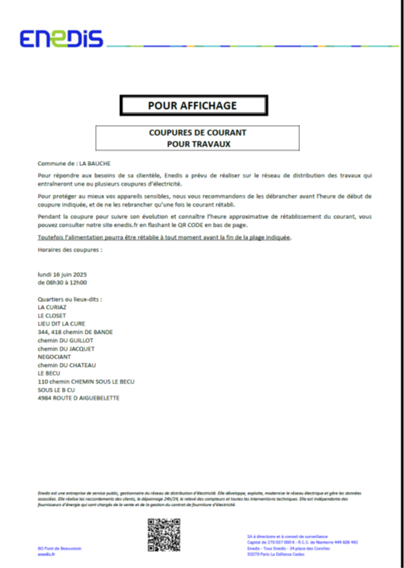 coupure enedis 16 juin 2025