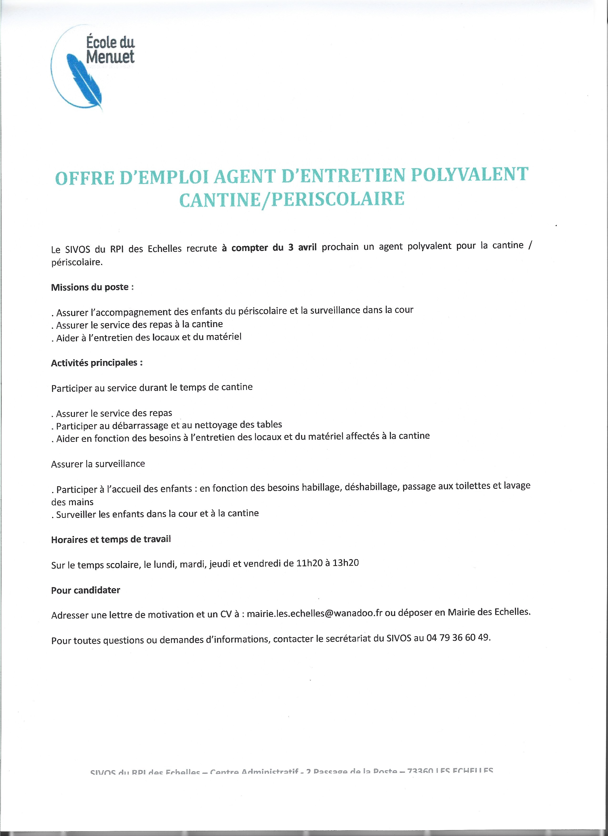 offre d'emploi